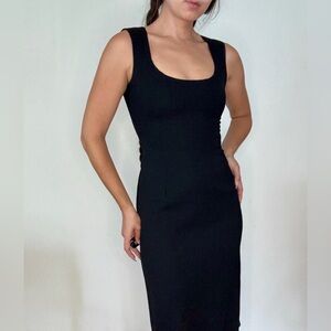 New Christian Lacroix Square Neckline Midi Length Dress S